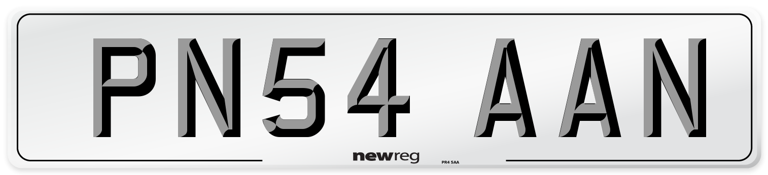 PN54 AAN Number Plate from New Reg